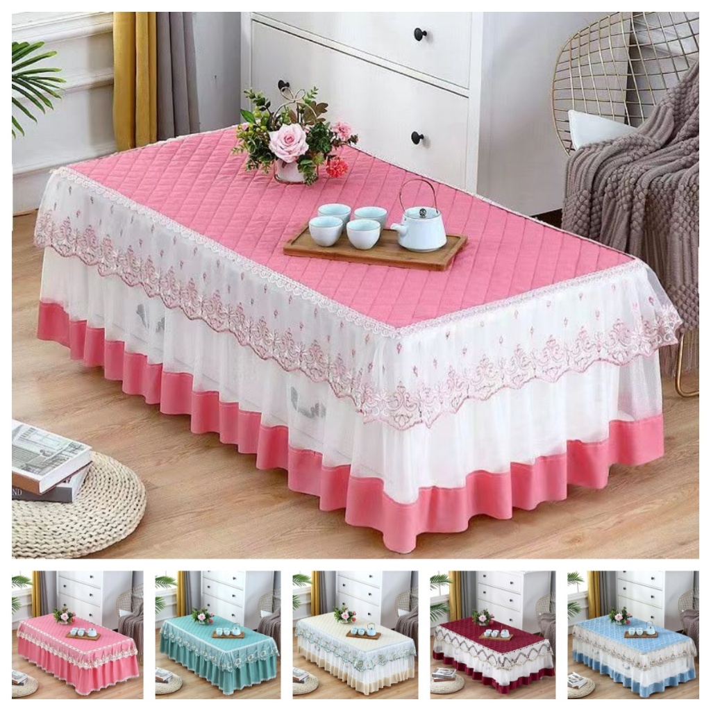 Coffee Table Cover All-Inclusive Thickened Tablecloth Dressing ...