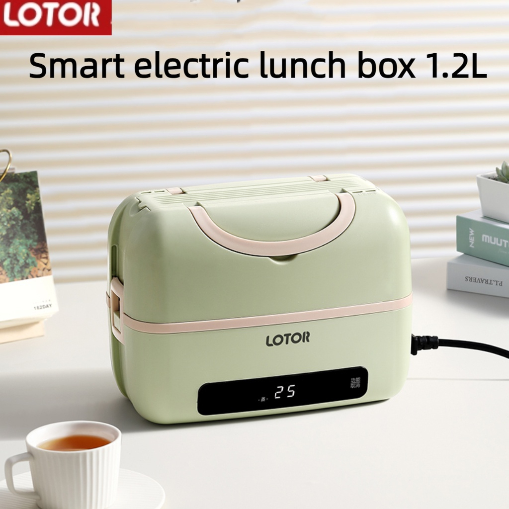 Lotor electric lunch box 1 2l plug in electric heating lunch box be