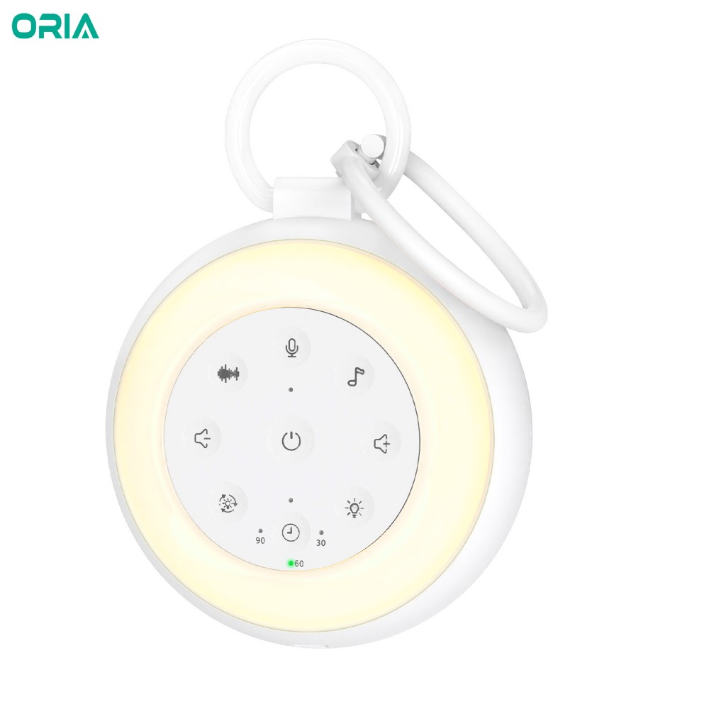 ORIA Portable Bluetooth White Noise Machine with Night Light And 24 ...