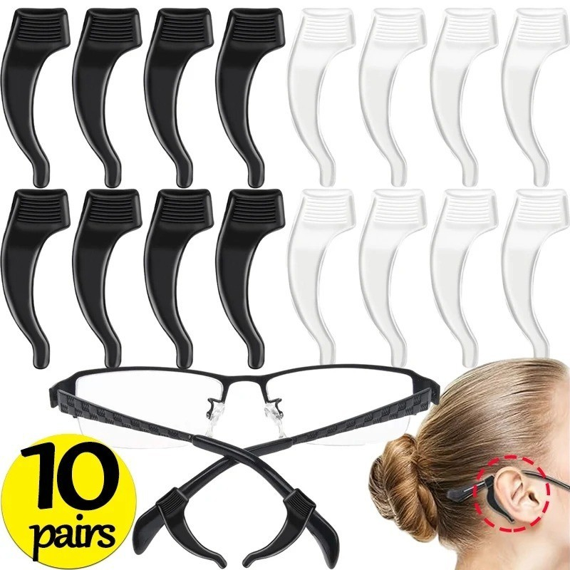 4/10/20Pairs Anti-slip Silicone Ear Grip Glasses Eyeglasses Leg Ear ...