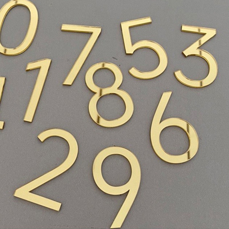 1pc Sticker Mailbox Sign Plate Address Plaque Acrylic Door Number Self ...