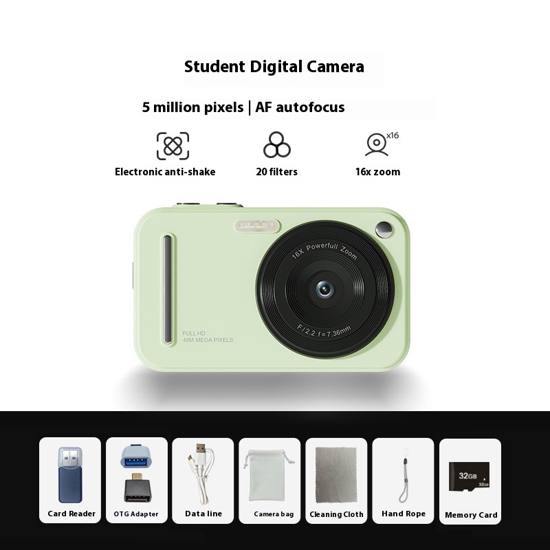 HLD M3 Student Party Campus HD Digital Camera Girls Entry Level Digital ...