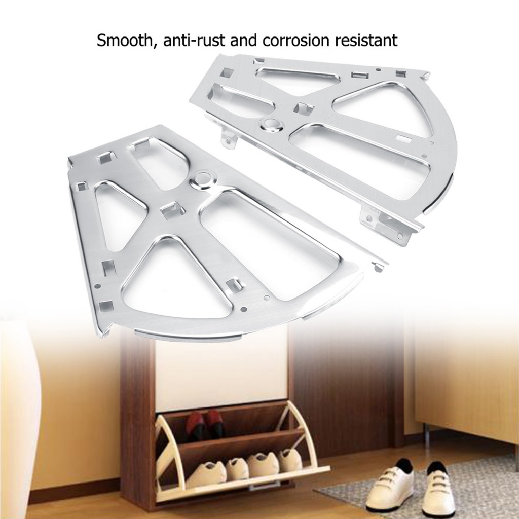 2Pcs Stainless Steel Shoes Drawer Cabinet Hinges Turing Rack ...