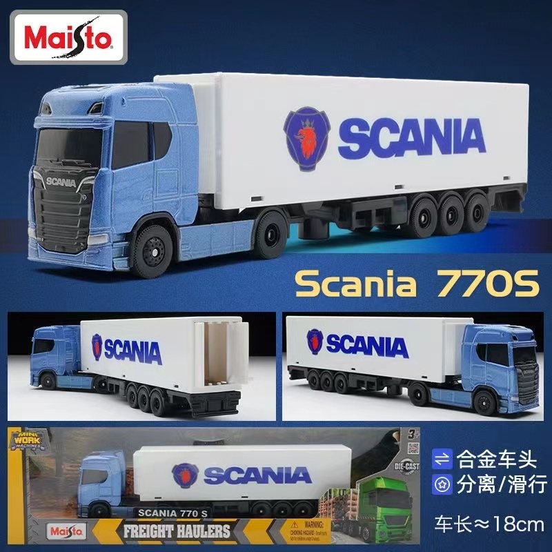 Camion Scania 111 + Remorque Noir VK-Modèles 77040 - 1/87 - Miniature Neuve Assemblée