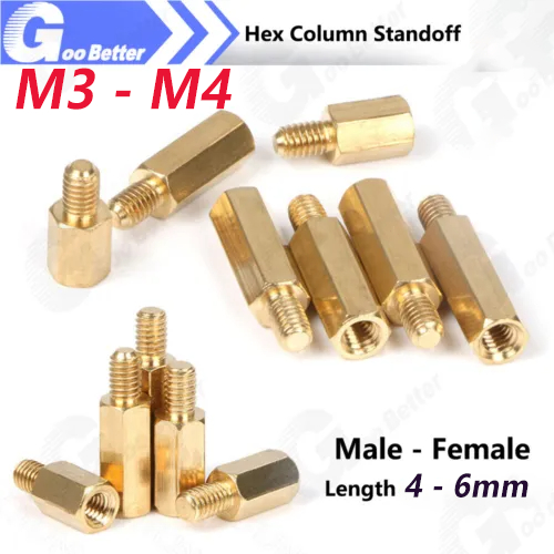 150pc M2 M3 M4 Hex Brass Standoff Spacer Kit – Female Thread PCB Mount Screw Nut