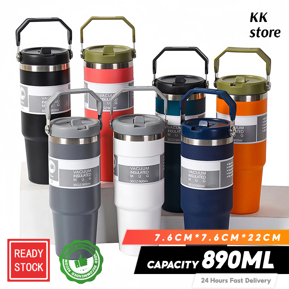 𝑲𝑲 304 Stainless Steel Handheld Thermos Bottle Insulated Vacuum Tumbler ...