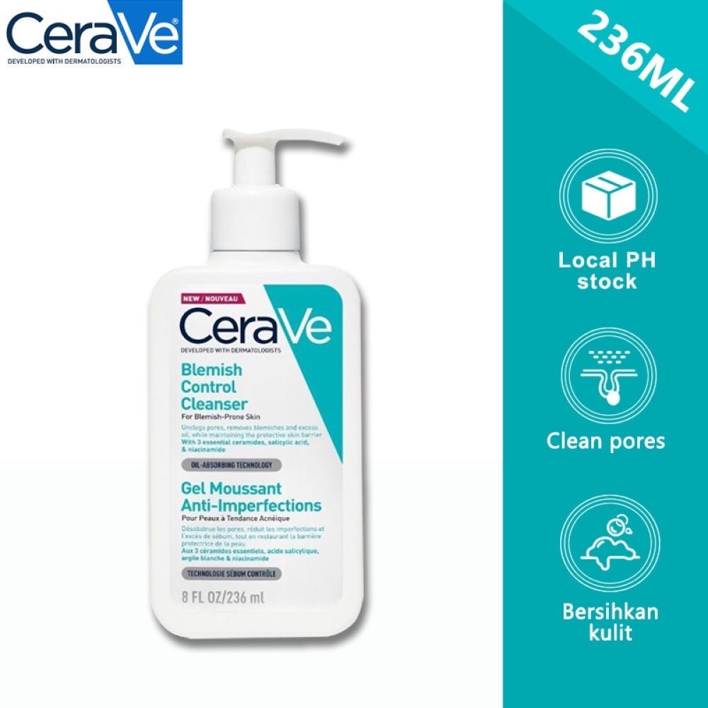 Ce-ra-Ve Blemish Control Face Cleanser Blemish Control Cleanser For ...