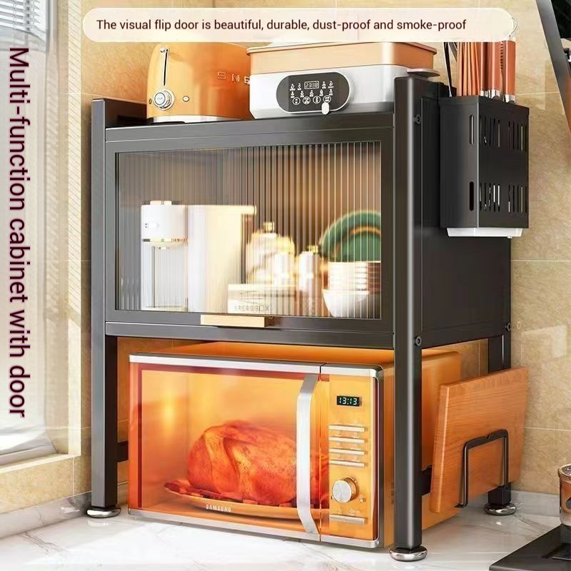 Expandable Microwave Shelf, 2-Storey Kitchen Microwave Stand, Microwave