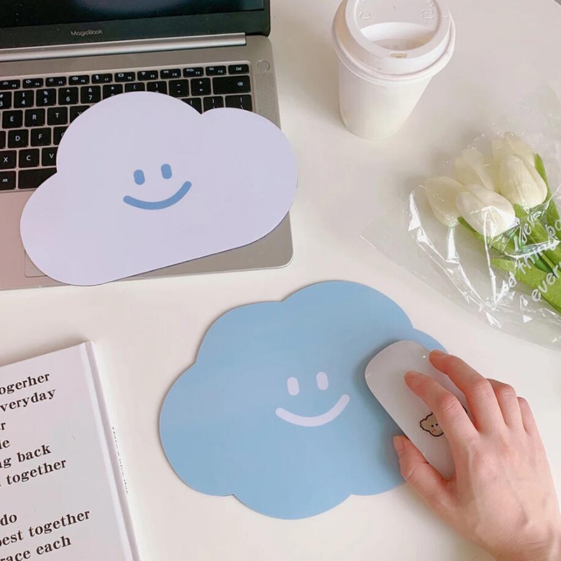 Ins Simple Mouse Pad Cute Cloud Desk Mat Kawaii Desk Accessories ...