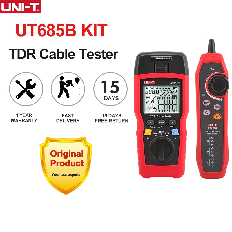 UNI-T UT685B KIT TDR Cable Tester 500m Cable Length Test POE Detection ...