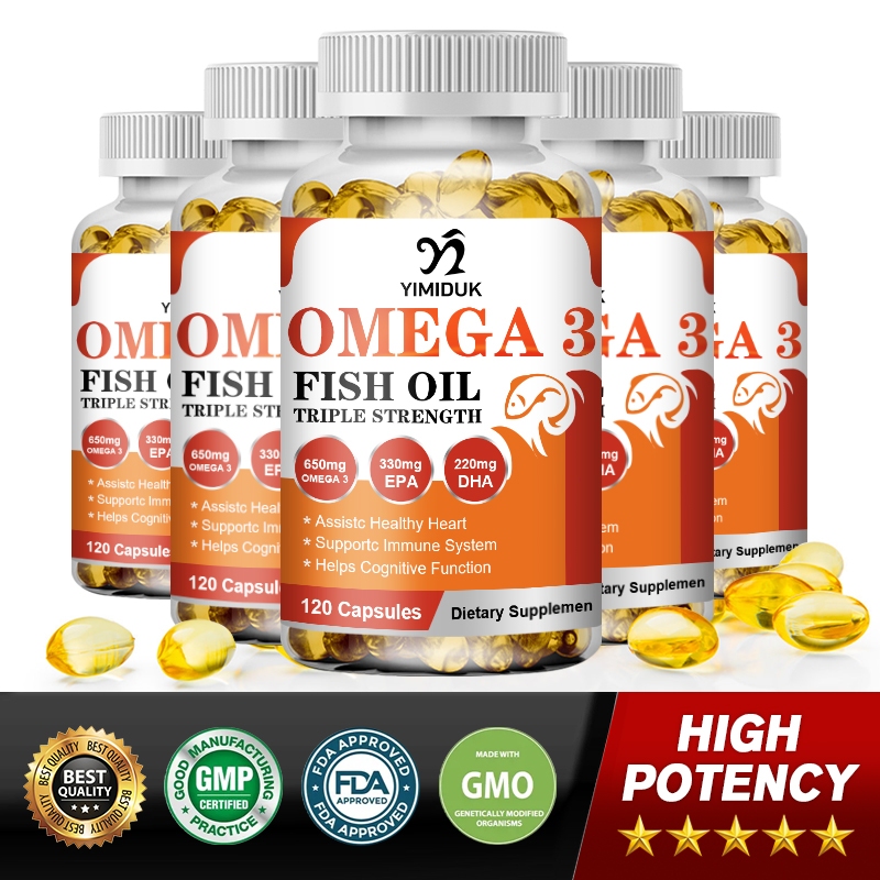 Omega 3 Fish Oil Capsules Supplement Rich In DHA EPA For Anti-aging For ...