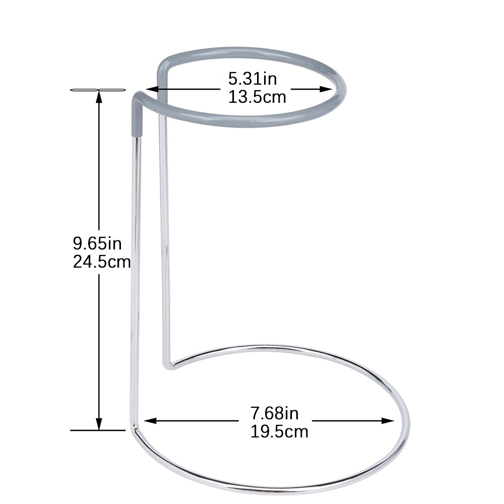 Stainless Steel Wine Decanter Drying Stand Rack with Rubber Coated Top ...
