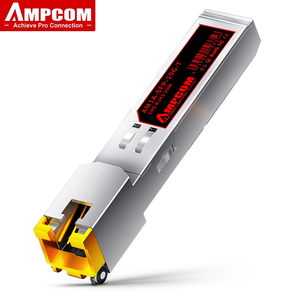 AMPCOM 10G SFP+ to RJ45 Ethernet Copper SFP Transceiver, RJ45 to SFP+ ...