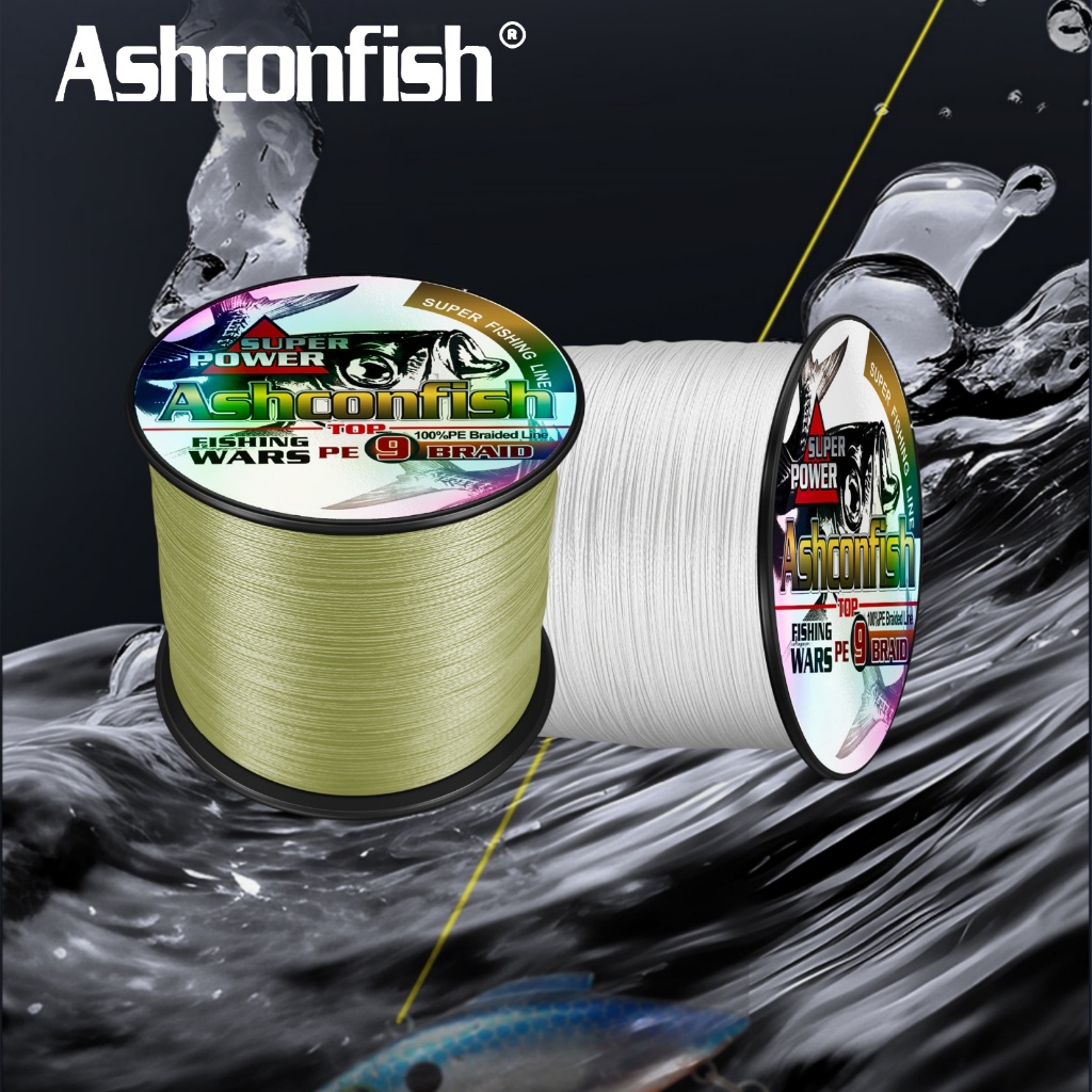 Ashconfish 9 Strands 500M PE Fishing Line Strong Abrasion Resistance ...