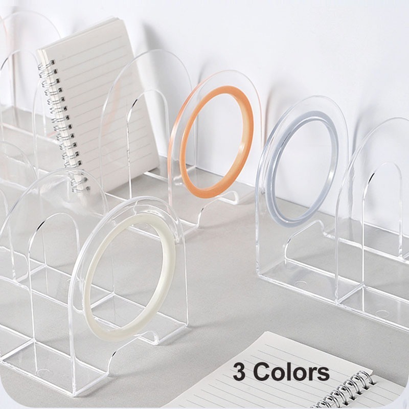 Desktop Book Rack Table Books Stand Holder Bookend Organizer Plastic ...