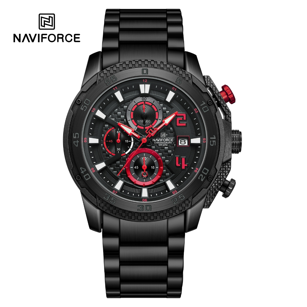 NAVIFORCE 8047S Men's Double Bezel Dial Unique Design Multifunction  Luminous Watch | Shopee Malaysia