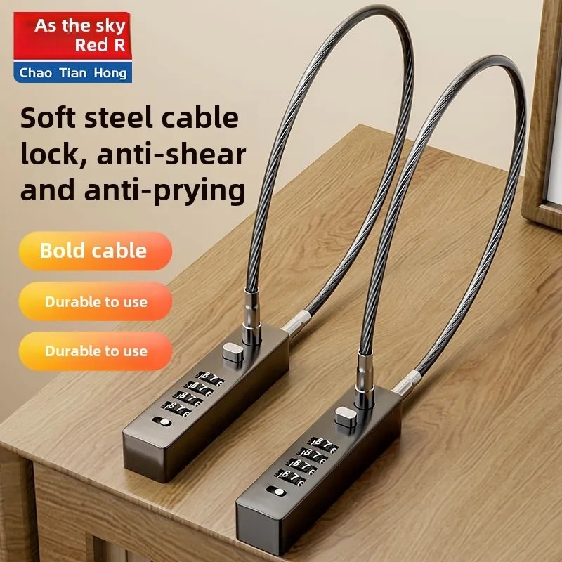 Wire Rope Combination Padlock Steel Cable Anti-theft Electric Vehicle ...