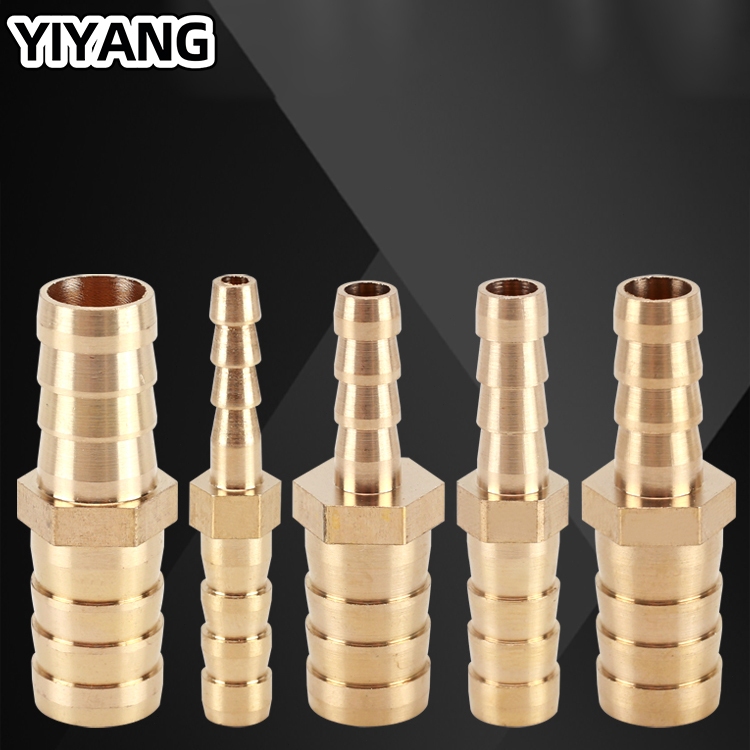 (1pcs)YIYANG 2 Way Straight Hose Barb Connector Brass Barbed Pipe ...