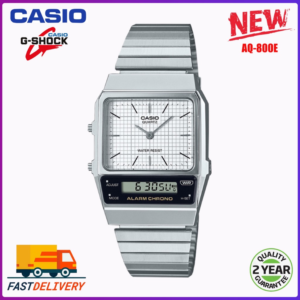 AQ800EG New Classic Vintage Watch Stainless DUAL DISPLAY Watch Waterproof