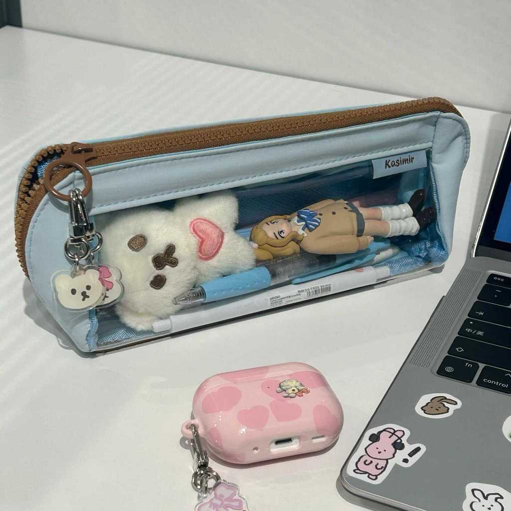 Cassimil Visual Window Pencil Case Pain Bag Junior High School Primary ...