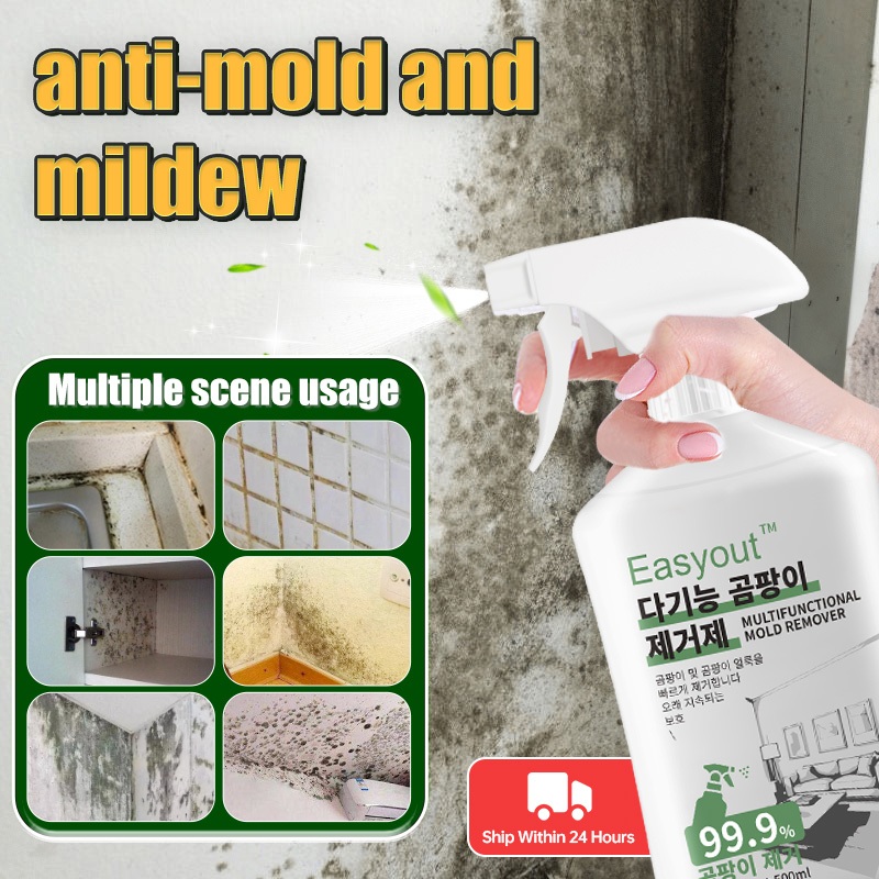 Wall Mold Remover Spray Stain Remover Tile Cleaner Antibacterial Mildew ...