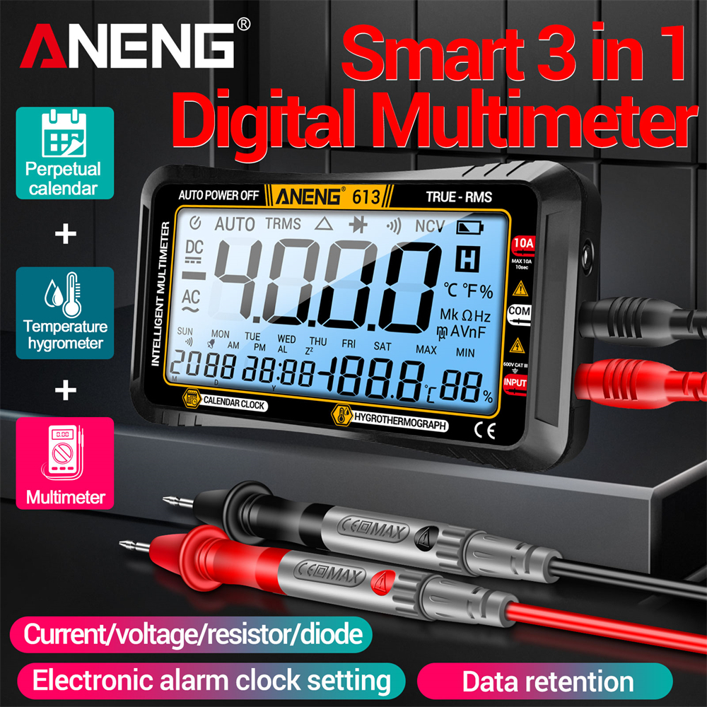 ANENG 613 Smart Multimeter 4000 Counts Digital AC/DC Curent Voltage ...