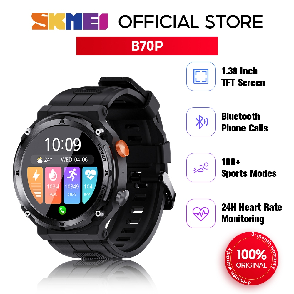 Malaysia Stock SKMEI Smart Watch 1.39 Inch Full circle Touch Screen Bluetooth Call Sport Ultra long Battery Life Waterproof Men Smartwatch Jam Tangan lelaki smart watch Shopee Malaysia