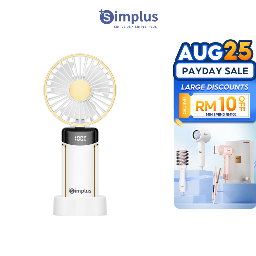 Simplus Multi-functional Handheld Portable Mini USB Fan Rechargeable ...