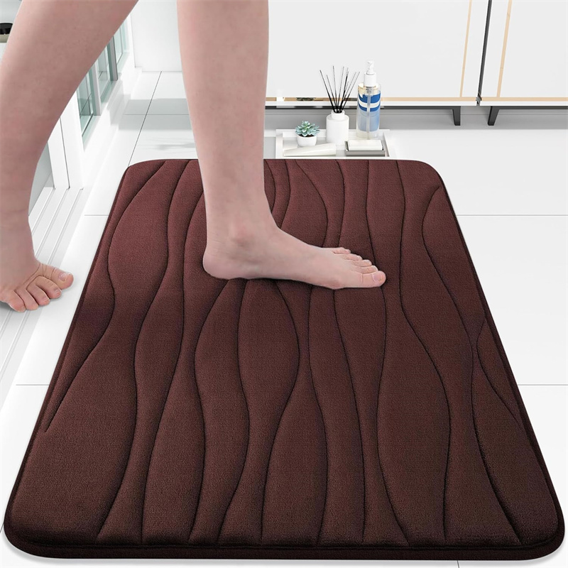 Bath Mat Rug Comfortable Soft Super Water Absorption Machine Wash Non ...