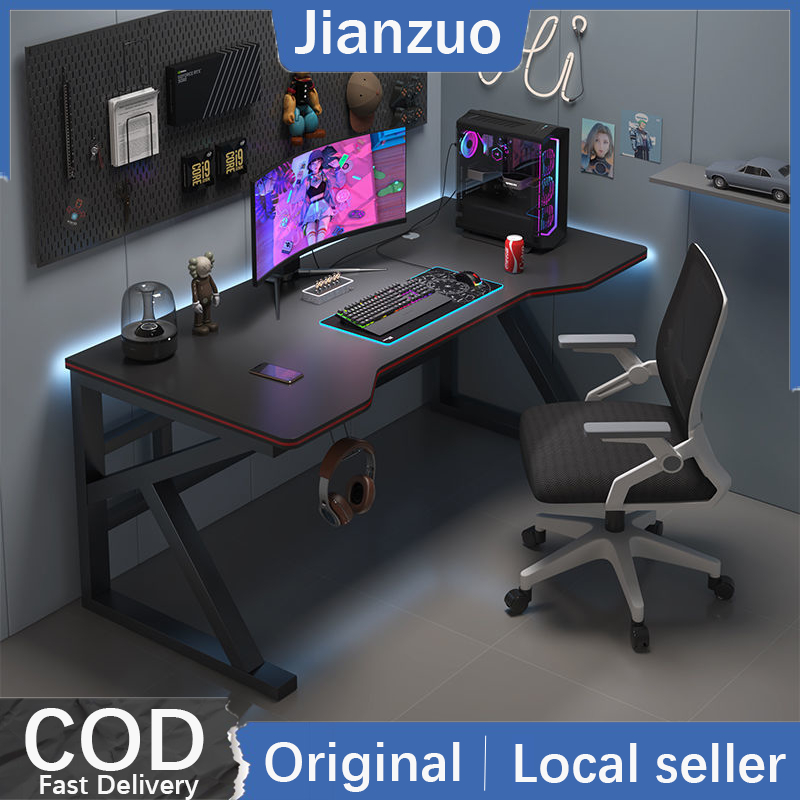 computer table study desk office with drawer laptop gaming table side ...