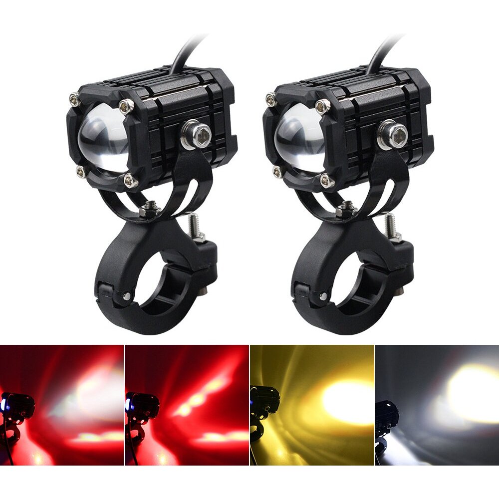 Car And Motorcycle LED Light Mini Driving Light Spot Light White Yellow ...