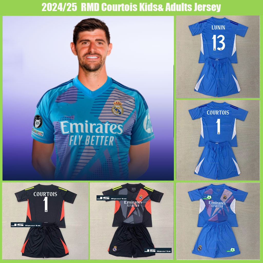 2024/25 RMD Courtois children and adults goalkeeper jersey/RMD Courtois ...