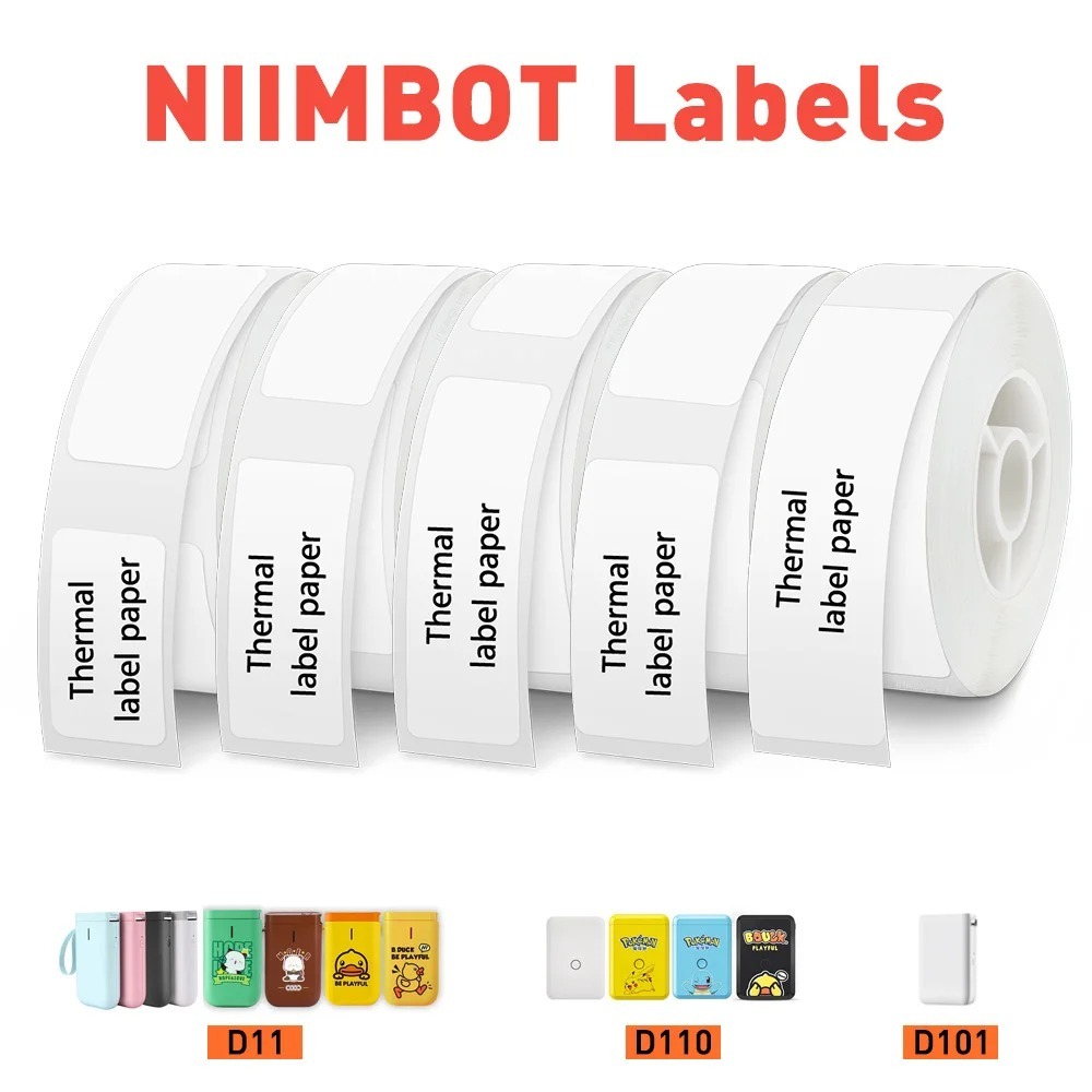 Niimbot D11 D101 D110 Label Sticker Paper Roll - White 1 Roll ...