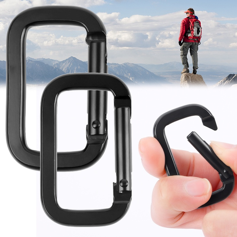 1Pc Square-Ring Carabiner Buckles Spring Snap Hooks Clip Keychain ...