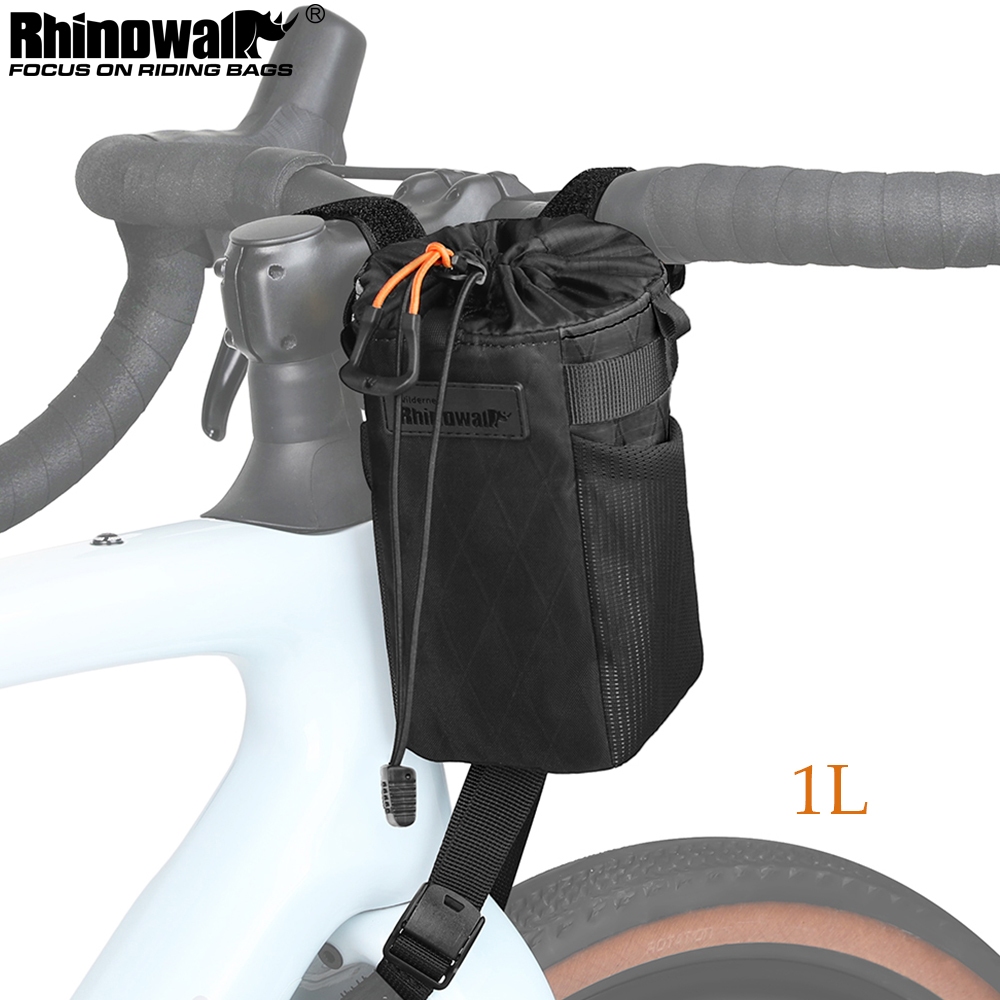 Rhinowalk Wilderness Series- Bicycle Stem Bag handlebar Multifunctional  Insulation Bike Water Bottle Bag Accessories（1L）