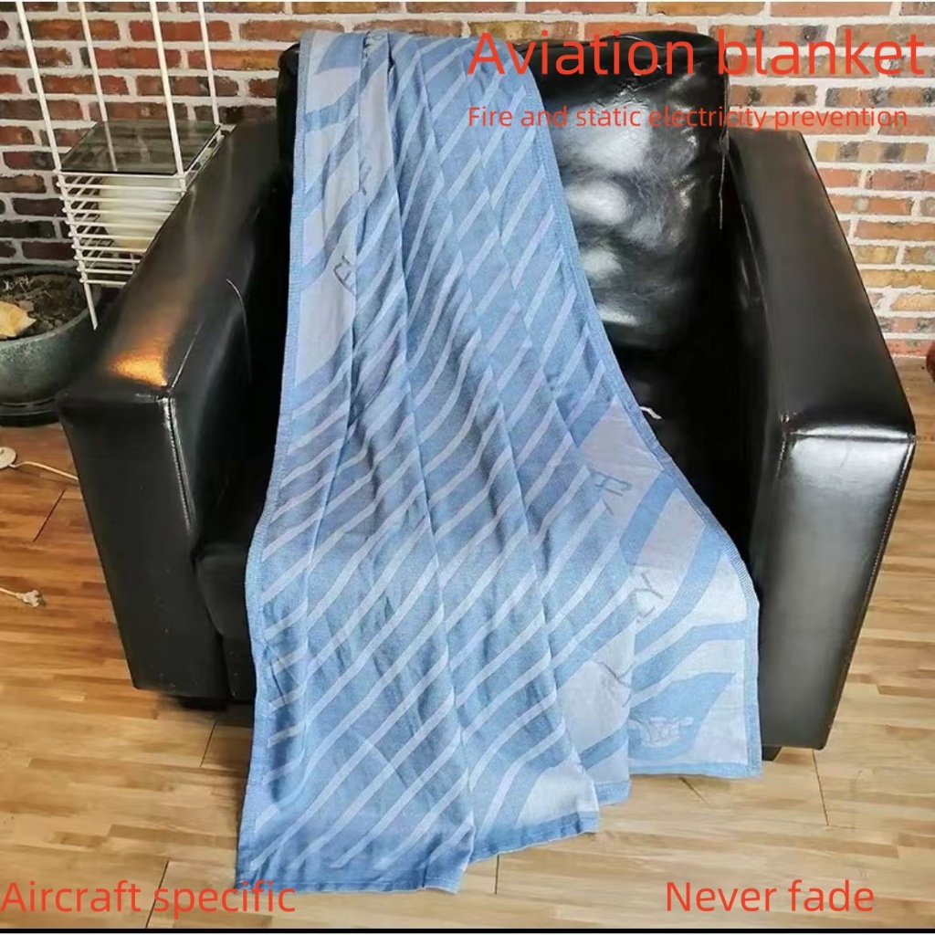 Air India Logo Airline Blanket Cover Throw – Blue, New With Tags, JoeTLC