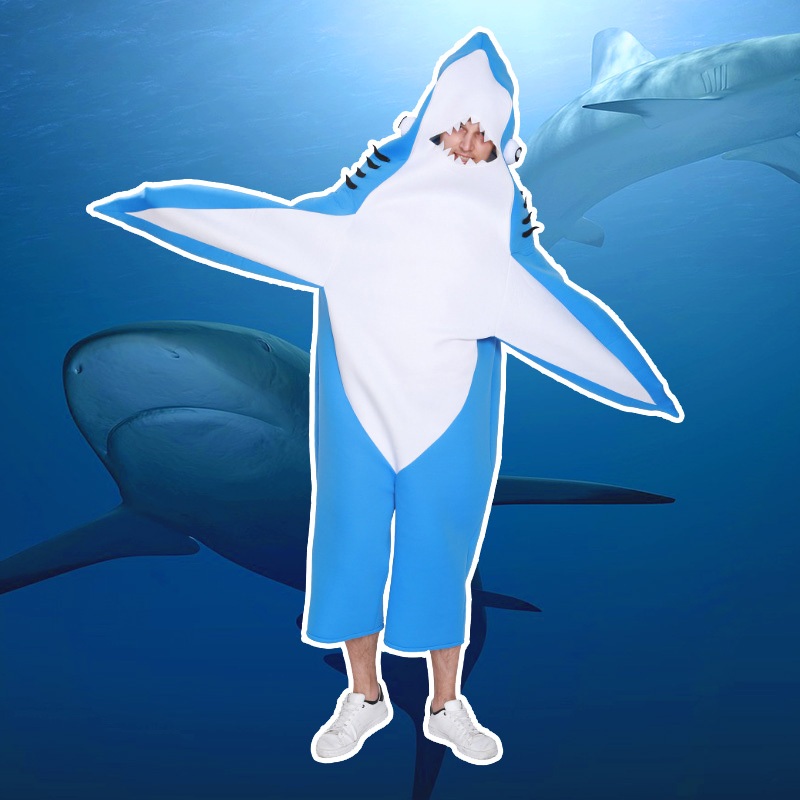 Adults Shark Costume Sea Animal Cosplay Suit Mascot Carnival Party ...
