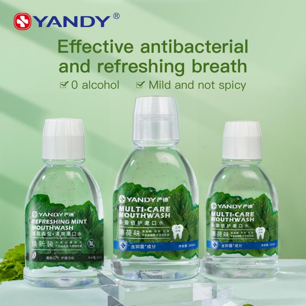 YANDY Fluoride Mouthwash for Disinfection Antibacterial Orthodontic and ...