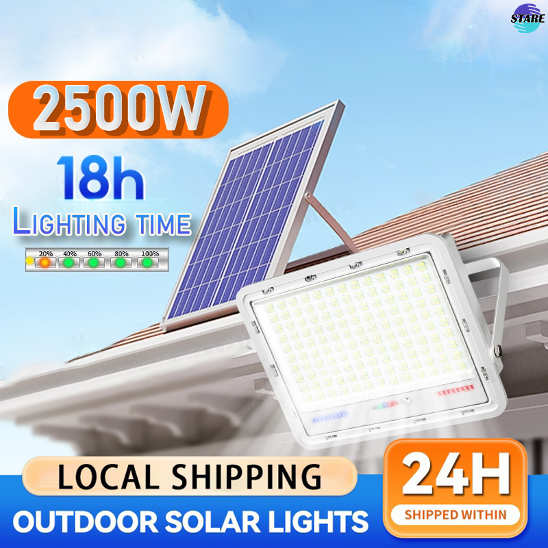 Solar Light 2500W LED Solar Street Light Auto ON / OFF Lampu Outdoor ...