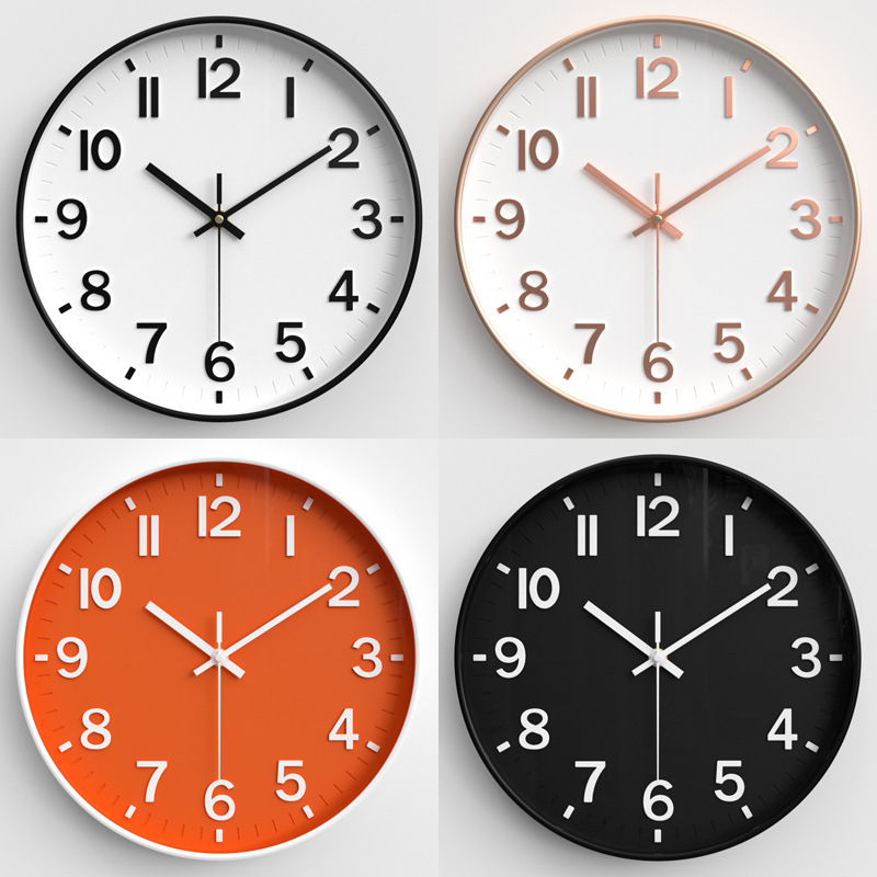 Wall Clocks Battery Operated,12 inch Silent Non Ticking Modern Wall ...