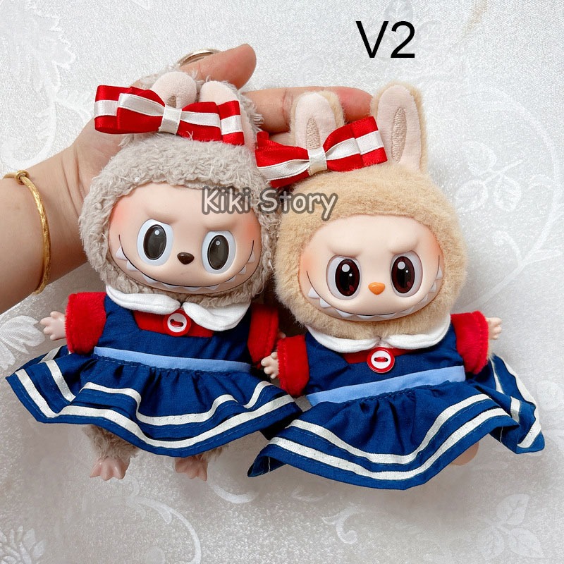 New Labubu V2 Clothes Set Sailor Dress 17CM LABUBU Macarons BJD Bao Ao Doll Accessories Shopee Cn 11134207 7r98o