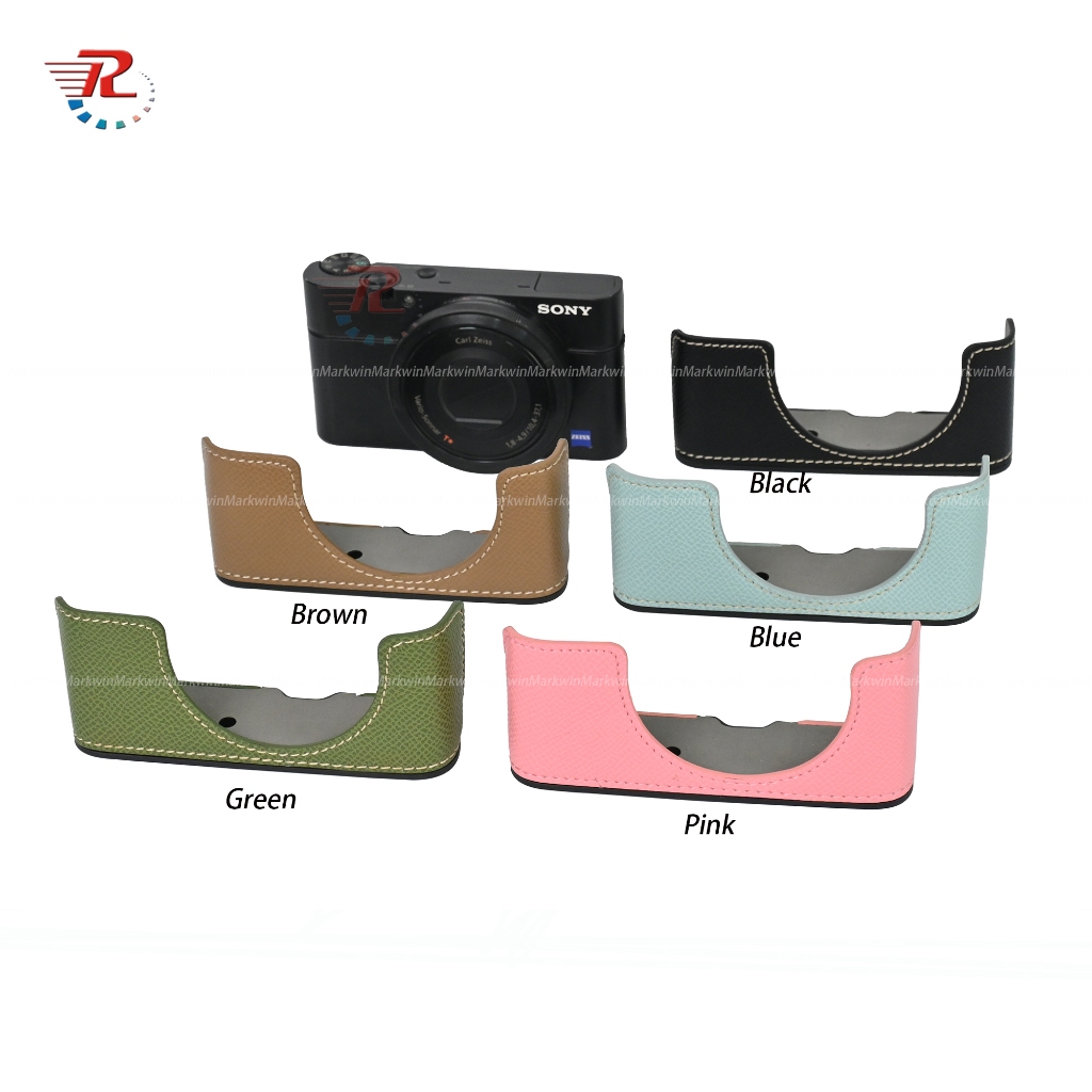 Pu Leather Camera Half Case Cover Bag For Sony RX100VII RX100M6 RX100M5 ...