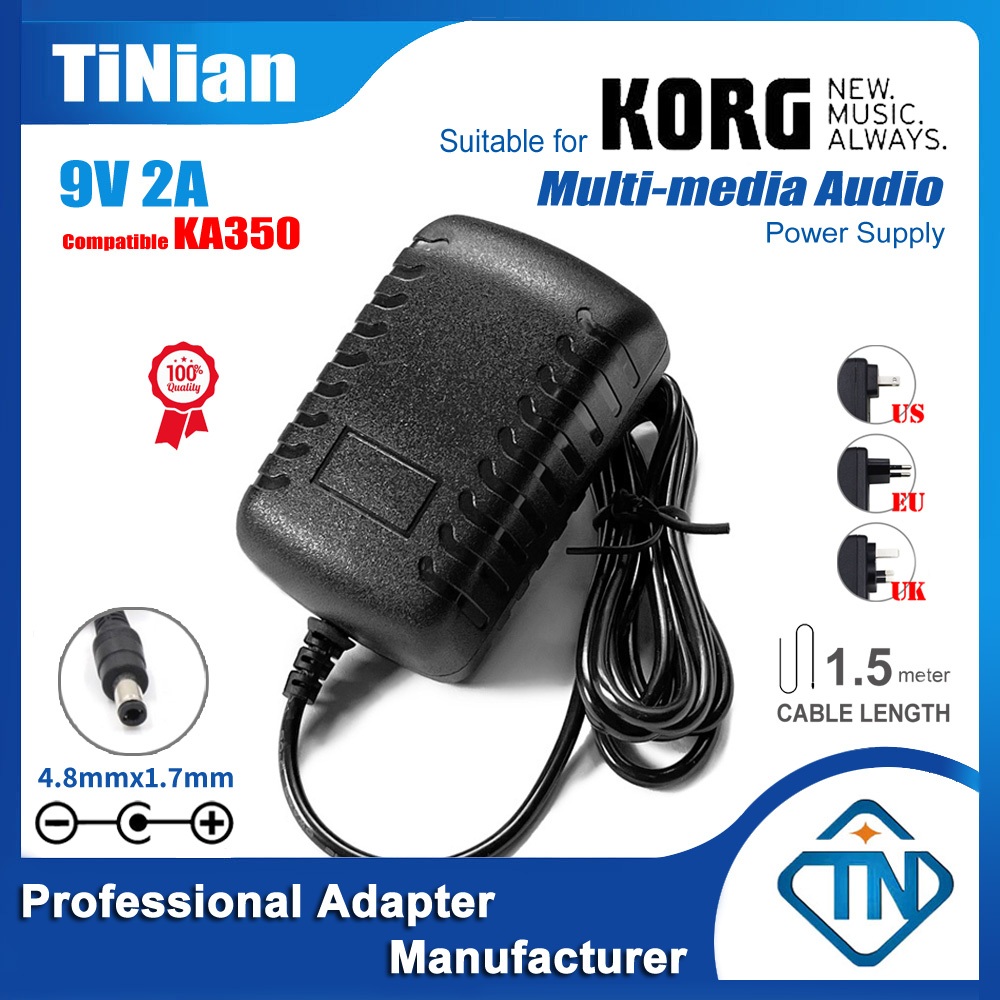 9V 2A 1.7A AC/DC Adapter KA350 for KORG Volca Serise KROSS WAVEDRUM KR ...