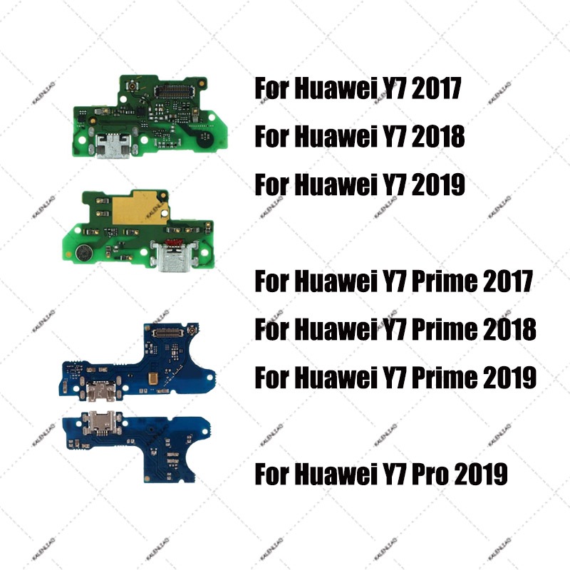 For Huawei Y7 Y7 Prime 2017 2018 2019 Y7 Pro Charging Board Flex Cable USB  Charger Port Dock Connector Parts - Main Image
