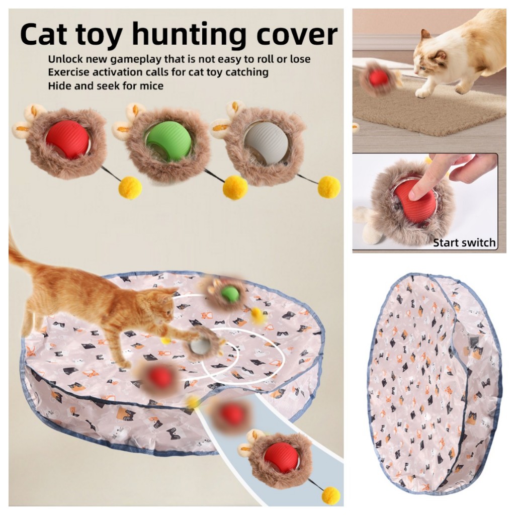 Electric Cat Toys Hide and Seek Kitten Toy Chirping Motion Activated Interactive Cat Toy Cats Hiding Cover Exercise Toy Shopee Malaysia
