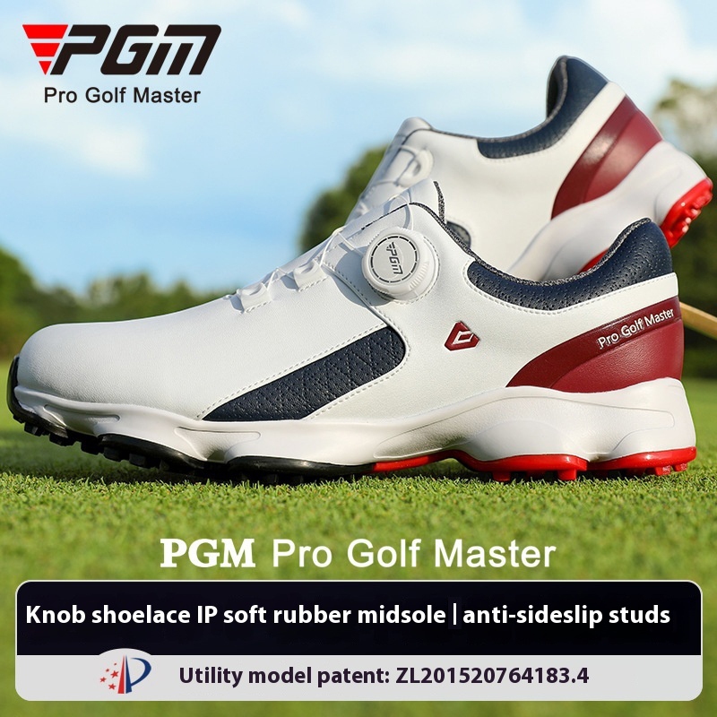 PGM Golf Shoes Men s Comfortable Cushioned Sports Shoes Knob Lace Men s Shoes Waterproof and Anti Slip Golf Shoes XZ379 Shopee Malaysia