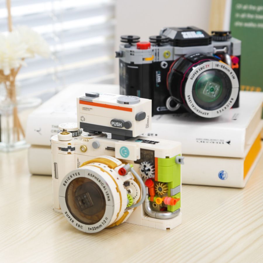 Retro Camera Model Building Block Assembly DIY Gift Desktop Decoration ...