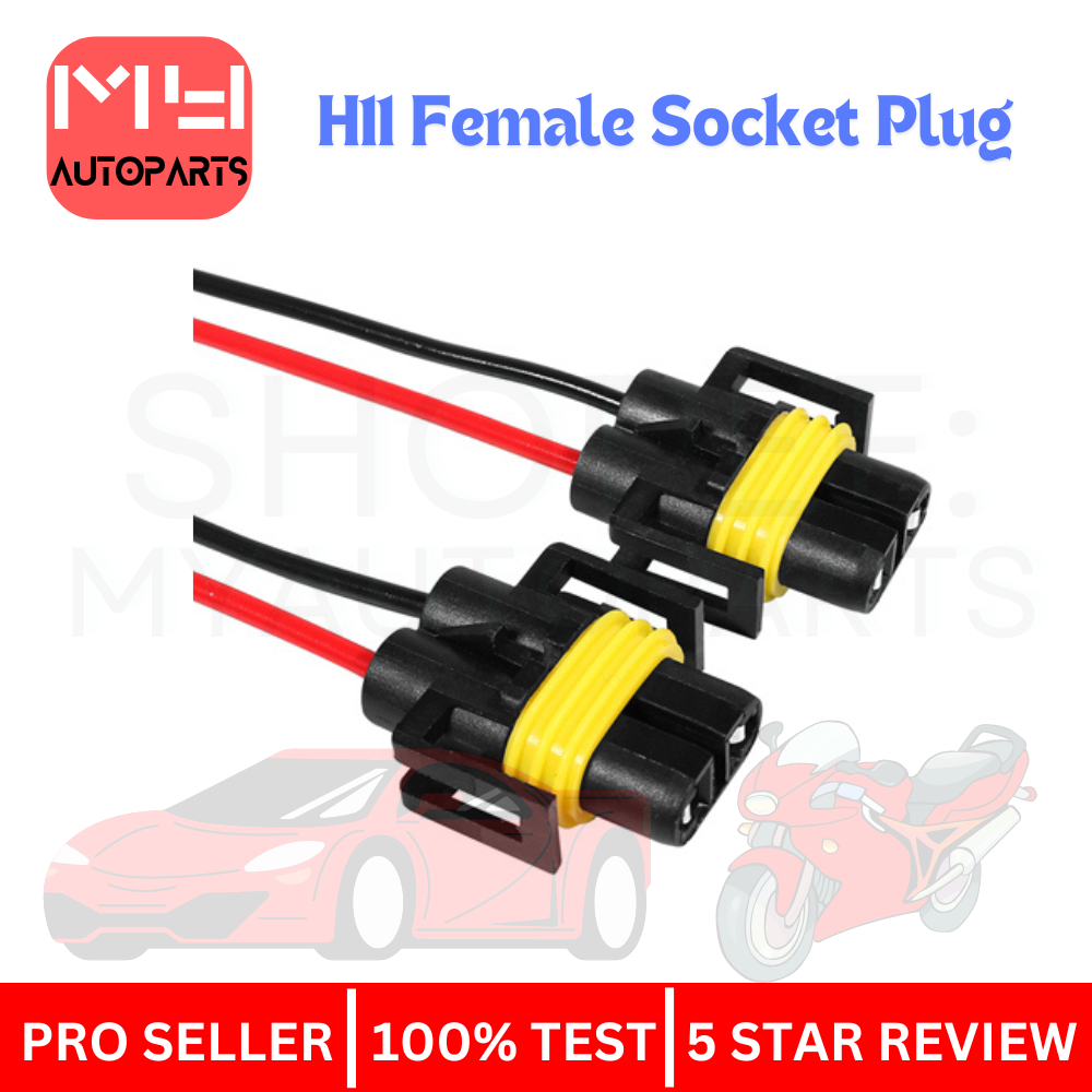 2-Pack H11 H8 880 881 Female Adapter Wiring Harness Sockets For Headlights