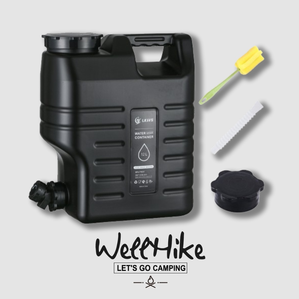 WellHike 12L Outdoor Water Storage Bucket with Faucet, Large Capacity ...