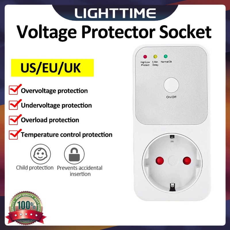 Automatic Voltage Protector EU/US/UK Plug Stabilizer 5-6 Minute Delay ...